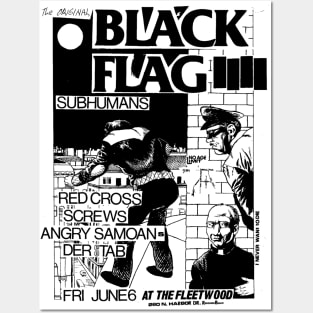 Black Flag / Subhumans / Red Cross / Angry Samoans Posters and Art